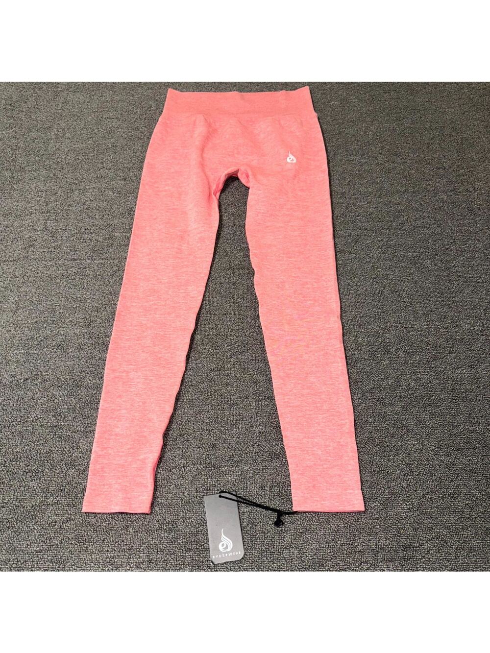 Ryderwear Essential Seamless Leggings Womens Small Pink Marl Yoga Activewear NWT